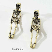 Skeleton Skull Stud Earrings Women Detachable Halloween
