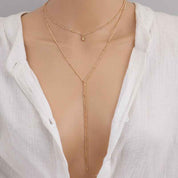 Retro Clavicle Necklace For Women Geometric Layered