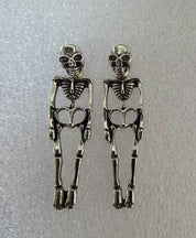 Skeleton Skull Stud Earrings Women Detachable Halloween