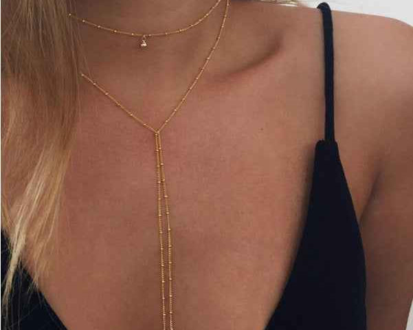 Retro Clavicle Necklace For Women Geometric Layered