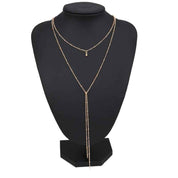 Retro Clavicle Necklace For Women Geometric Layered