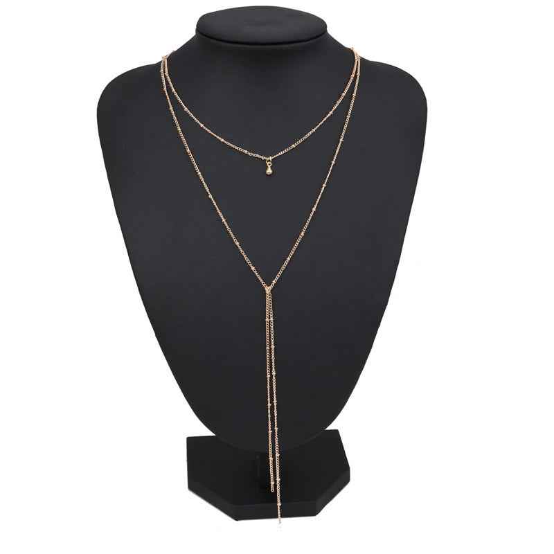 Retro Clavicle Necklace For Women Geometric Layered
