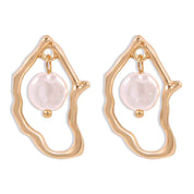 Irregular Pearl Earrings For Women Alloy Imitation Pearl
