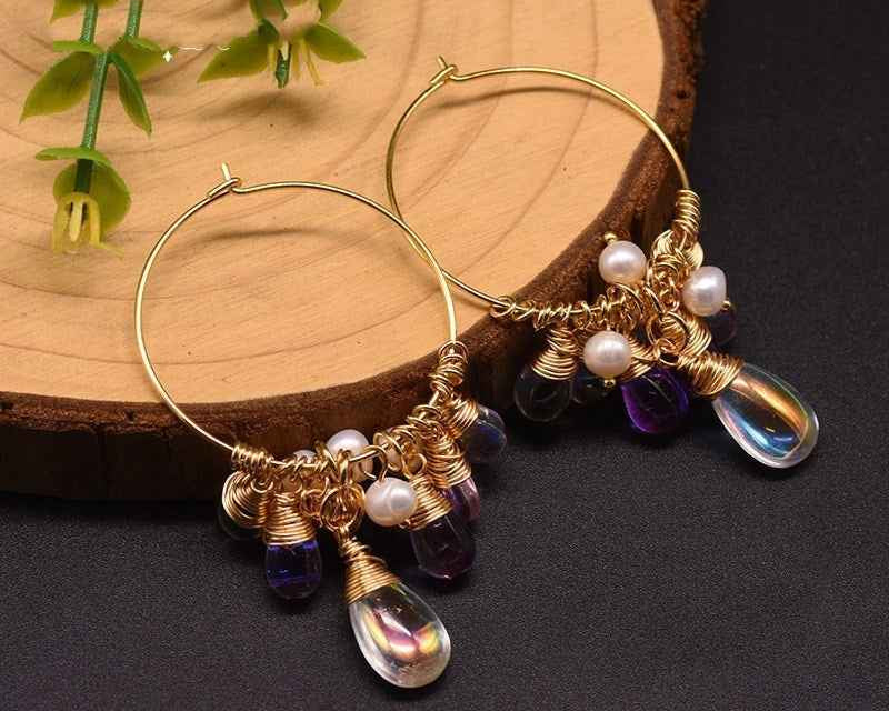 Pearl Czech Crystal Earrings