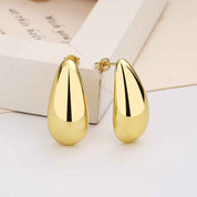 Gold Plated Water Drop Earrings For Women Elegant Jewelry
