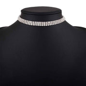 Rhinestone Alloy Necklace For Women Trendy Glam Chic