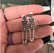 Skeleton Skull Stud Earrings Women Detachable Halloween