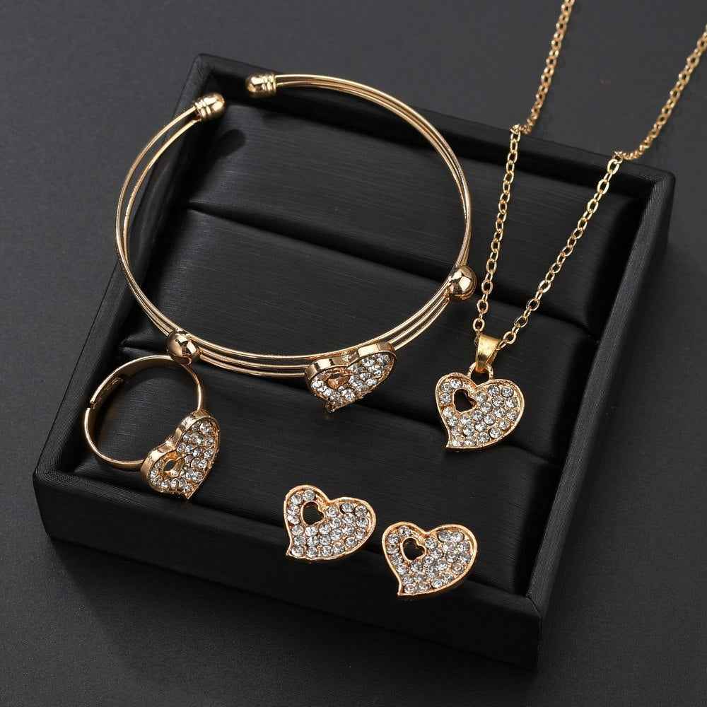 Love Jewelry Set for Women Earrings Bracelet Elegant Gift