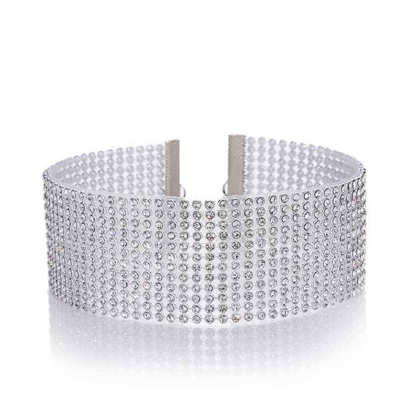 Crystal Rhinestone Choker Necklace for Women