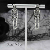 Skeleton Skull Stud Earrings Women Detachable Halloween