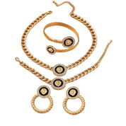 Lion Head Ornament for Women Alloy Electroplated Jewelry