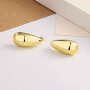 Gold Plated Water Drop Earrings For Women Elegant Jewelry