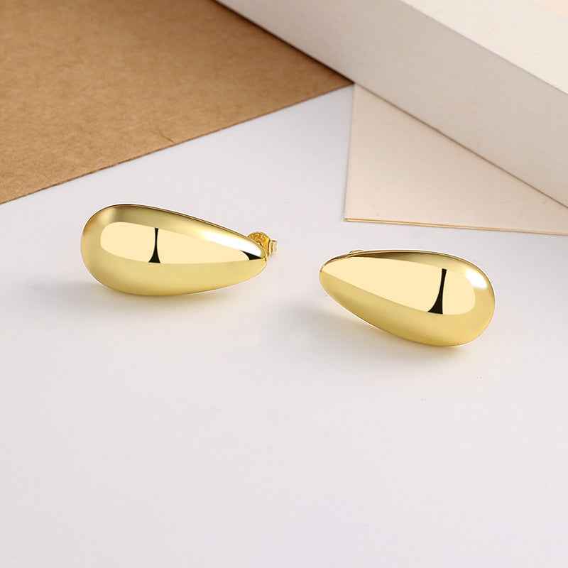 Gold Plated Water Drop Earrings For Women Elegant Jewelry