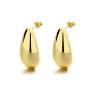 Gold Plated Water Drop Earrings For Women Elegant Jewelry