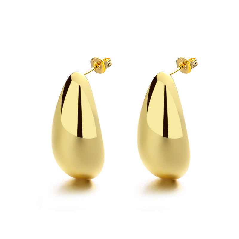 Gold Plated Water Drop Earrings For Women Elegant Jewelry
