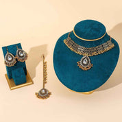 Pearl Pendant Tassel Three Piece Retro Set For Women